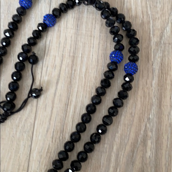 New men’s blue superman long necklace rosary - Picture 4 of 5